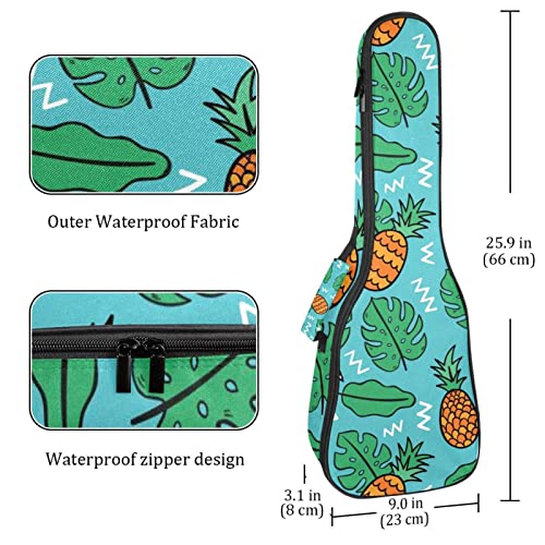 Housse pour ukulélé avec feuilles tropicales, toucans, ananas, rembourrage en éponge de 10 mm, 53,3 cm, sac de transport… - Les Beatles, Paul McCartney, John Lennon, RIngo Starr, George Harrison Housse pour ukulélé avec feuilles tropicales, toucans, ananas, rembourrage en éponge de 10 mm, 53,3 cm, sac de transport… – Image 5