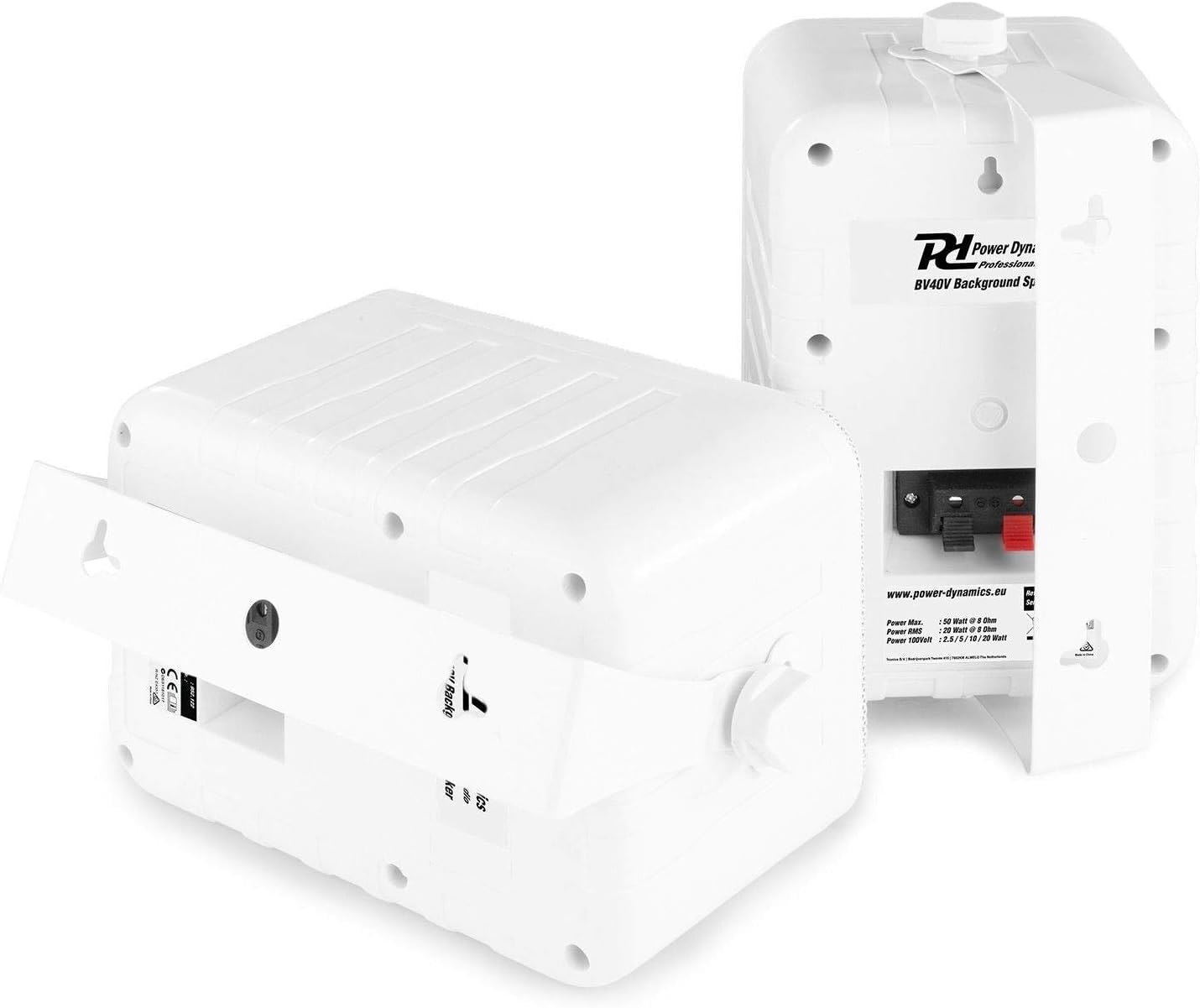 Bluetooth Audio Kit Filodiffusione 4 Casse da Parete Bianche con Staffe