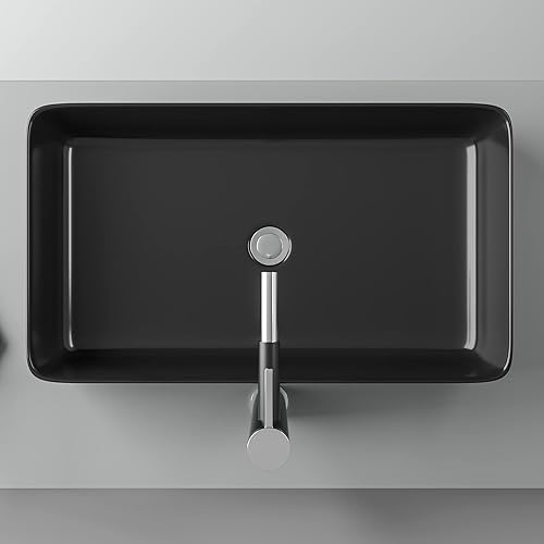 Miniatura 79 de Fregadero montado en la pared de 13 x 11 pulgadas, fregadero de pared rectangular de porcelana blanca de cerámica, lavabo artístico, orificio