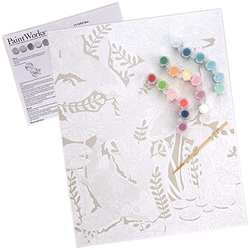 Image of Dimensions 73-91855 Colorful Koi Animal Paint by Number Kit for Adults and Kids, 16 inch x 20 inch, Multicolor, 12pcs