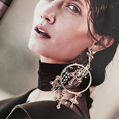 FXmimior Fashion Women Earrings Vintage Gold Bohemian Long Chain Drop Dangle Earrings Jewelry (Gold)