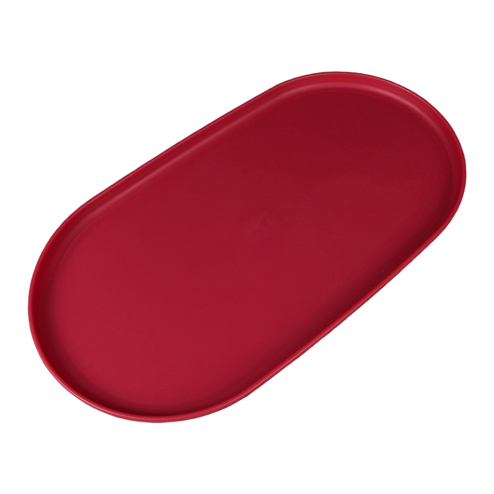 Oval Fruit Plate & Serving Tray – Scratch-Resistant Plastic, Multi-Purpose for Entertaining, Desserts & Kitchen Prep, Food-Safe & Easy Clean Light Pink Small