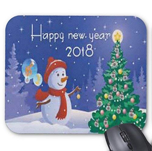 Preisvergleich Produktbild Frohes neues jahr 2018 rutschfeste naturkautschuk fotos computerzubehör bürobedarf mauspad muster 2