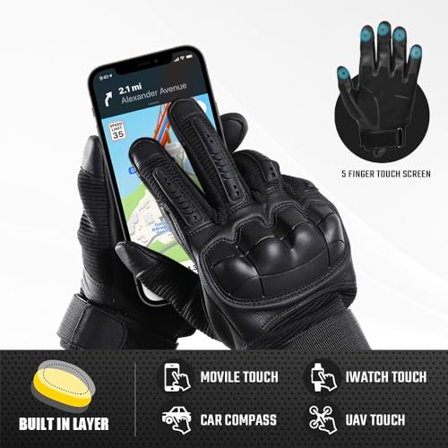 Image of WTACTFUL Tactical Gloves Men Women, Touchscreen Impact Resistant | Breathable Nylon & Microfiber Leather, Anti-Slip Palm, Adjustable Wrist, for Airsoft Paintball Motorcycle ATV Cycling Hiking