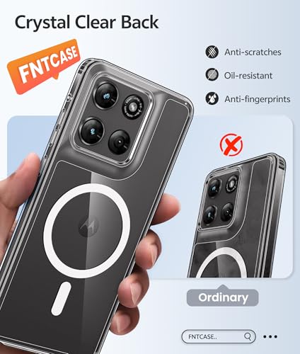 Image of FNTCASE for Moto G Stylus 5G 2026 Case: Motorola G Stylus 2025 Case [Fit for Magsafe] [Screen Protector] Anti Yellowing Transparent Clear Phone Cover - Military Grade Shockproof Protective Cases