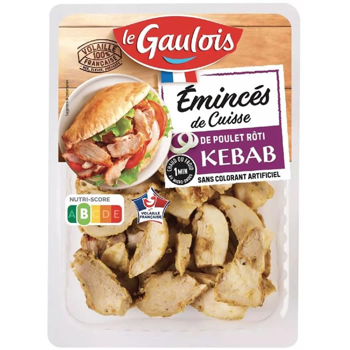 LE GAULOIS Emincés de cuisse de poulet rôti façon kebab 180 g