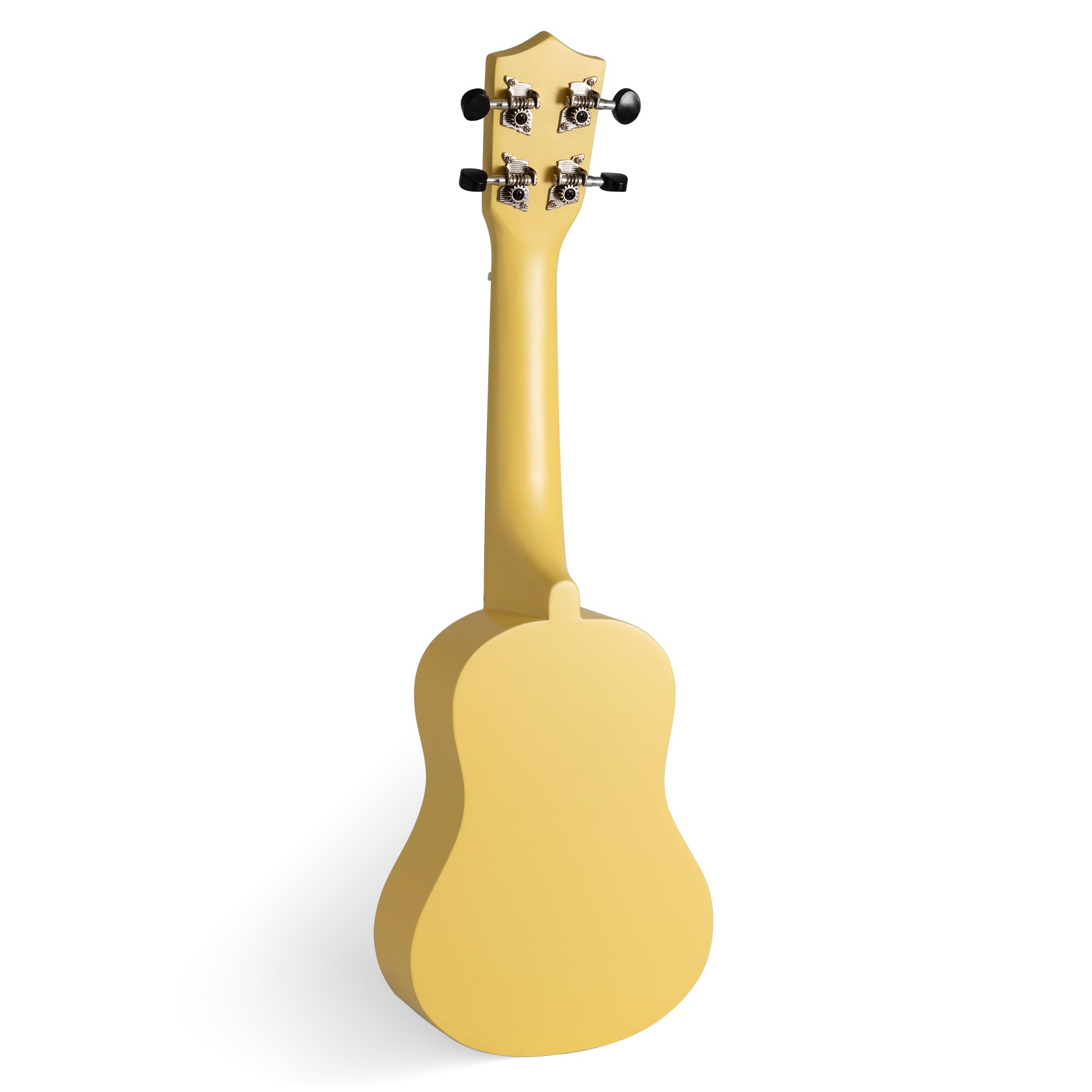Mad About SU8 - Ukelele soprano - Amarillo suave con bolsa de concierto, púa y cuerdas de repuesto - Ideal para escuelas y principiantes, incluye cuerdas negras de carbono para mejorar la afinación