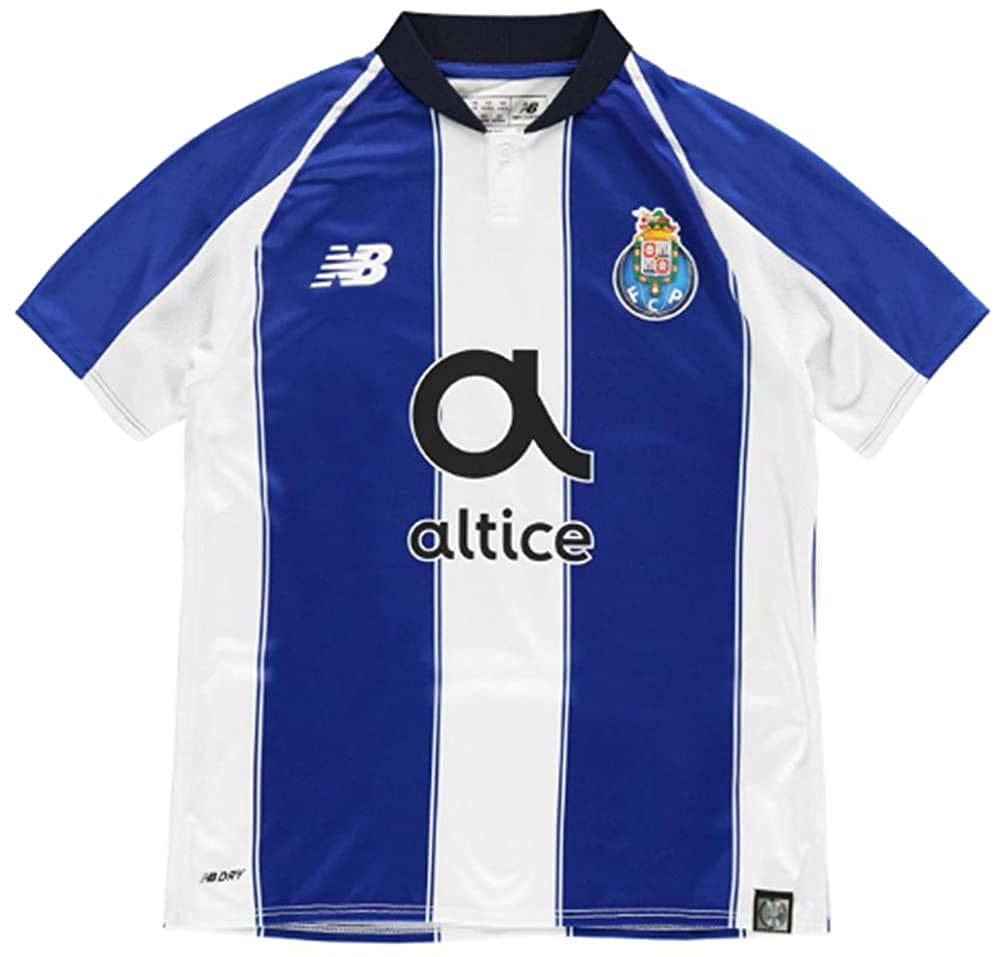 New Balance FC Porto Primera Equipación 2018-2019 Niño, Camiseta, Azul-Blanco, Talla LB