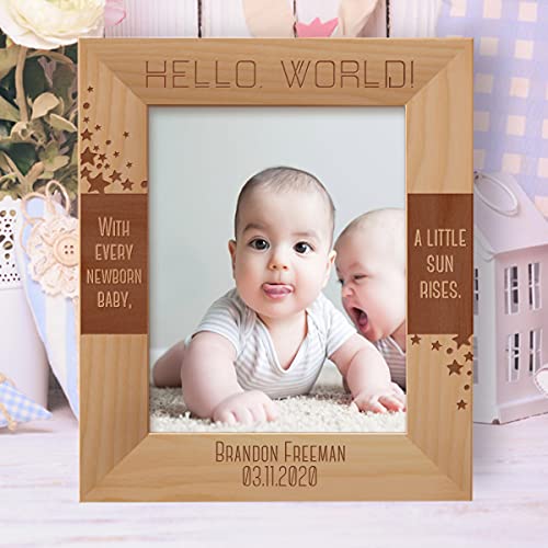 With Every Newborn Baby A Little Sun Rises Personalized Wooden Frame 8