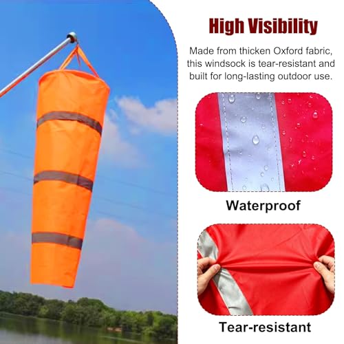 Calcetín de viento Lar portátil y desmontable para solucionar ráfagas inesperadas 5