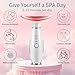 XMXW 7 Color True Beauty Glow Facial Massager, Red-Light-Therapy Wand for Facial Skin Care, Vibrating Massager for Face and Neck, Galvanic Facial Machine, Lymphatic Drainage Massager Face
