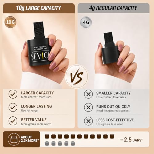 Image of Sevich Hairline Powder 10g, Root Touch Up, Large Capacity, Brown