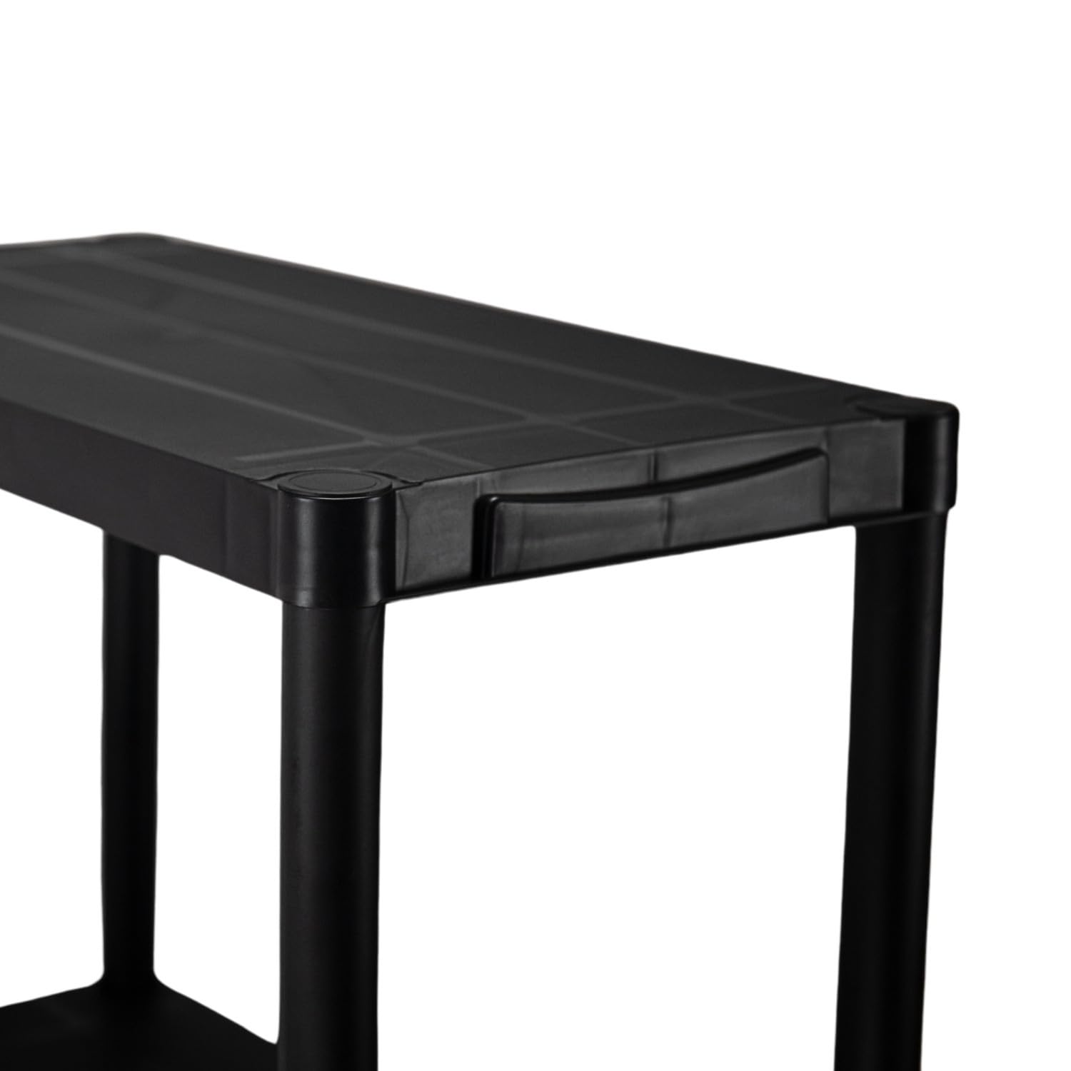 THINIA HOME 7H Seven House - Pack 2 Estanterías Almacenaje, Polipropileno PP, Multiusos, Hogar, Trastero, Domitorio y Cocina, 4 Baldas, Carga Máxima 100Kg, 61x31x131cm (Largo x Ancho x Alto), Negro