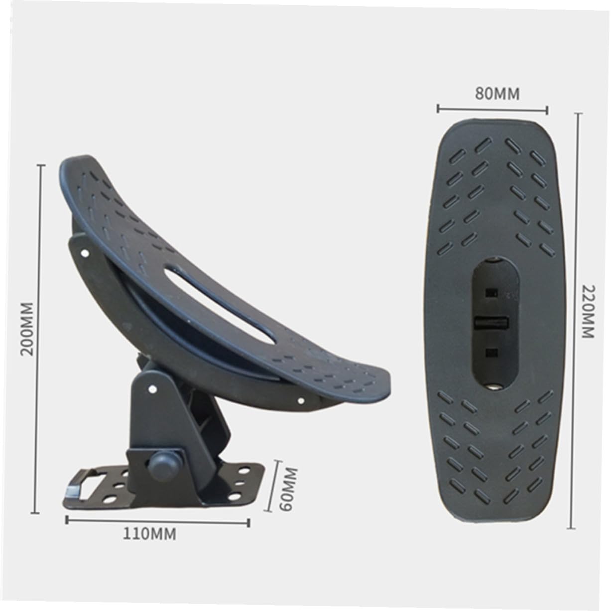 ULTECHNOVO Support de Pagaie Fixe pour Kayak et Canoë, 1 Set, Fer, Noir
