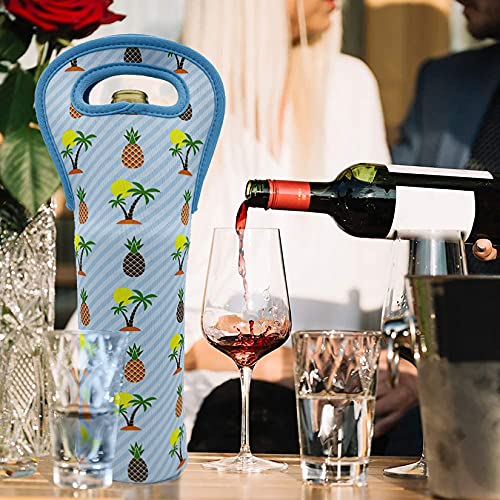 3pcs Wine Bags, Wine Carrier Tote Bag Durable Champagne Bottles Protective Bohemian Flowers Travel Bag Bottle Holder, Wine Bottle Protector for Safe Transportation