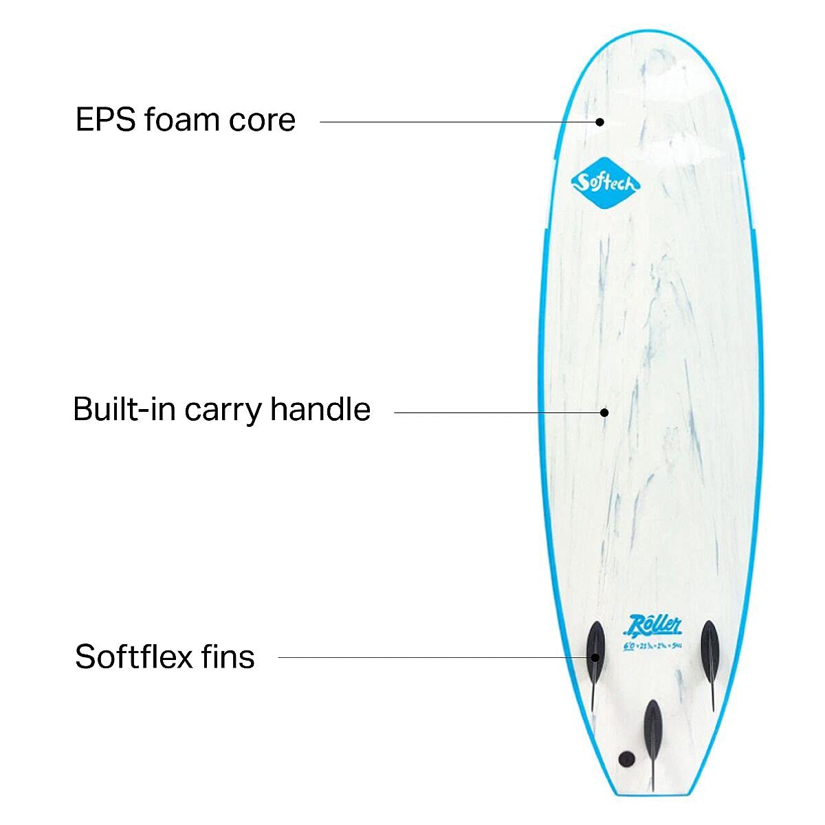 Amazon | 2021 SOFTECH ソフテック サーフボード Roller [7'6