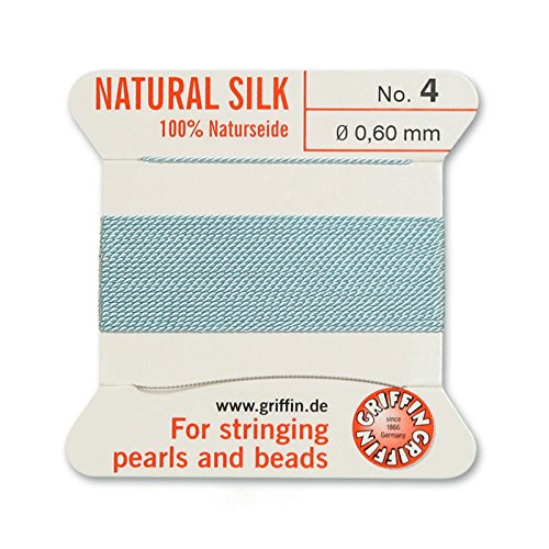 Griffin Bead Cord 100% Natural Silk Turquoise #4