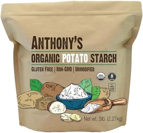 Anthony's Organic Potato Starch, Unmodified, 5lb, Gluten Free & Non GMO, Resistant Starch