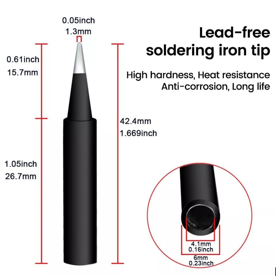 Image of DHRUVPRO 80W 908S Soldering Iron LCD Display Adjustable Temperature Black Anti-scalding Welding with 5-Bit Tips Kit for Welding Circuit Board backhead