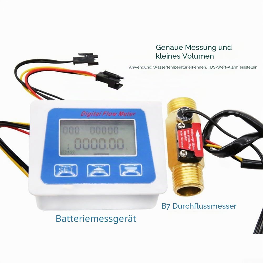 Mechanischer Kraftstoffzähler, digitales Messgerät, Kraftstoffanzeige, Durchflussmesser, Zähler, Sensor mit LCD-Zählersensor, für Diesel, Kerosin, Benzin