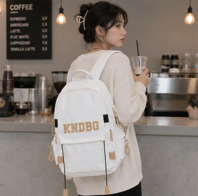 ARISEN BAG Unisex Korean Style Laptop Backpack 40L White - Image 6