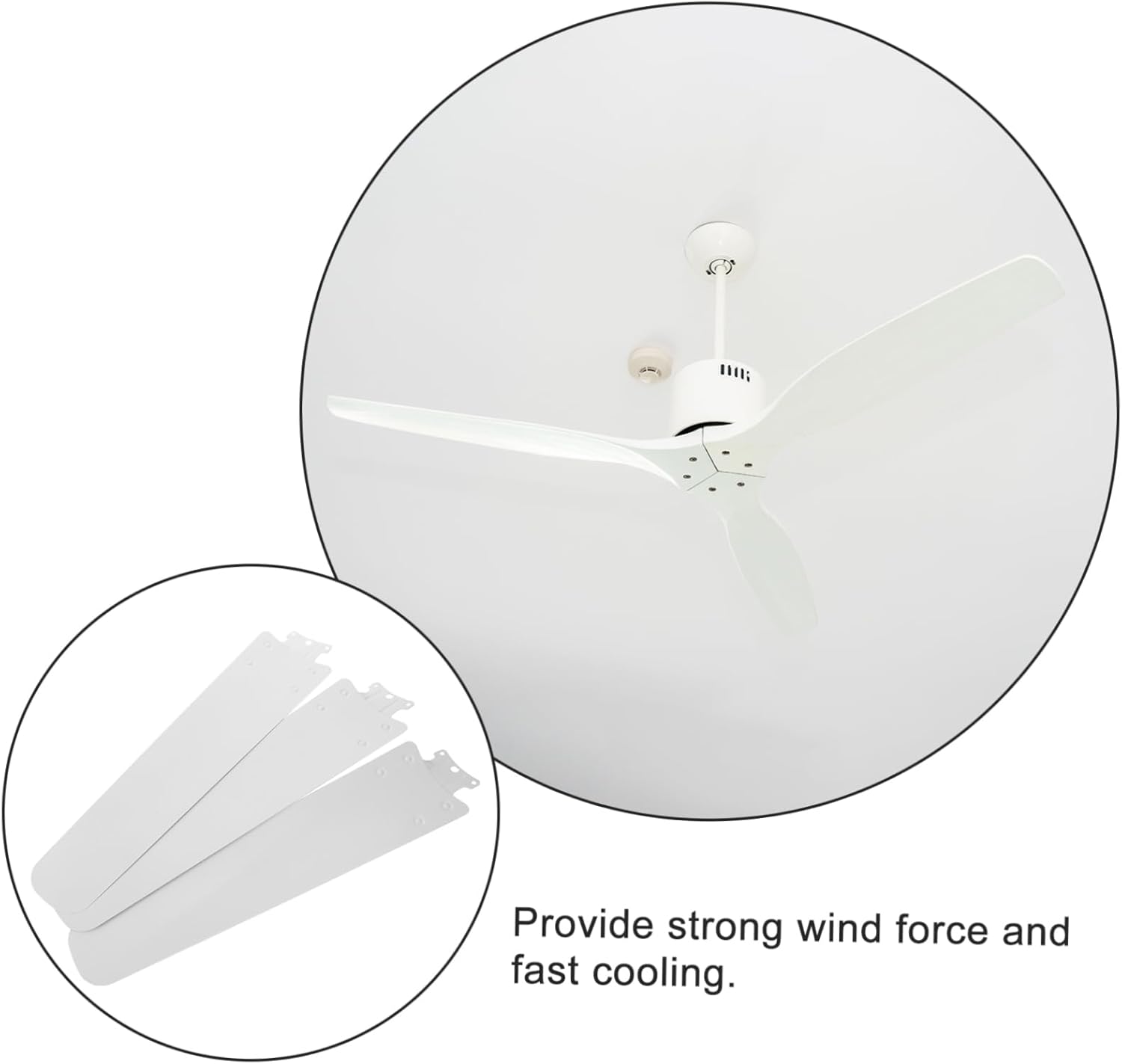 CHILDWEET Ceiling Fan Aluminum Blades 48in Industrial Ceiling Fan Replacement Safe Material