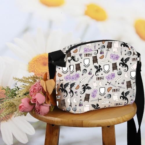 VAMSII 4th Wing Merch Crossbody Bag Highlords Wingleader And Fae Princes Gift for 4th Wing Fans Novels Gift2