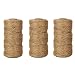 Natural Jute Twine 3 PcsX328 Feet Arts Crafts Christmas Holiday Gift Twine Packing String