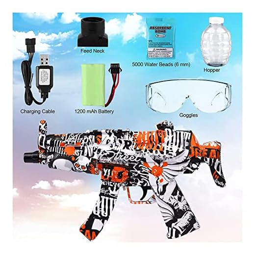 2022 Electric Automatic Gel Ball Blaster Toys Air Pistol Weapon CS Fighting Outdoor Game Airsoft Compatible With Adult Boys Shooting (Size : Orange)