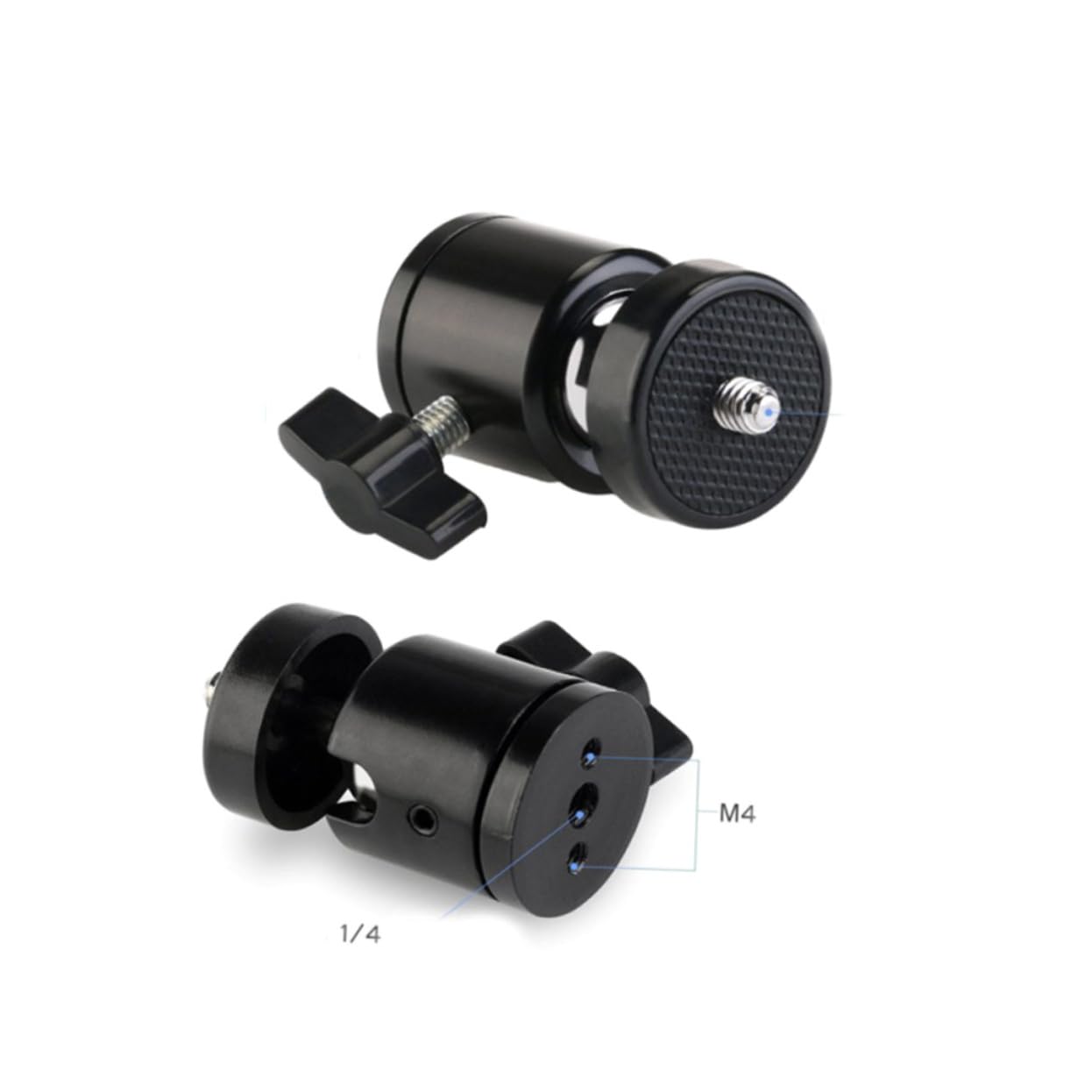 Yardenfun 2pcs Damping Head 360 Degree Tripod Adapter Ball Head Camera Platform Holes Camera Mount Panoramic Scale Damping Slide Platform SLR Camera Spherical Head Swivel Micro Ballhead