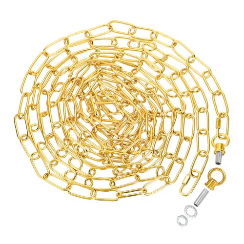 Home and Garden Parts 19 Feet Lighting Chain for Hanging Lamp Light Fixture Chain 65 Lbs Gold #CN/251024/02685
