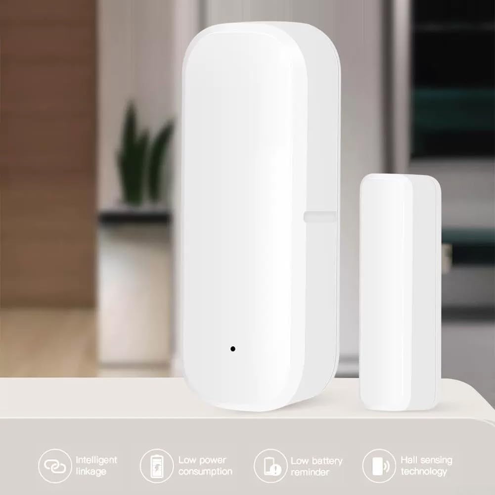 para Tuya - Sensor de puerta inteligente, detectores de apertura/cerrada, inalámbrico, sensor de ventana con notificación de aplicación, alerta, para seguridad del hogar y automatización del hogar
