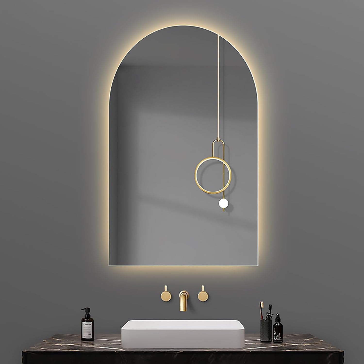 Lustro łazienkowe LED z regulowanym oświetleniem do makijażu - nowoczesny design do sypialni lub salonu, stylowy i funkcjonalny wystrój domu