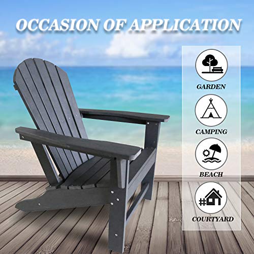 DAILYLIFE Plastic/Resin Classic Outdoor Adirondack Chair Polystyrene Weatherproof Lounge Chair for Porch Patio Deck Garden,Backyard & Lawn Furniture - Thumbnail 4