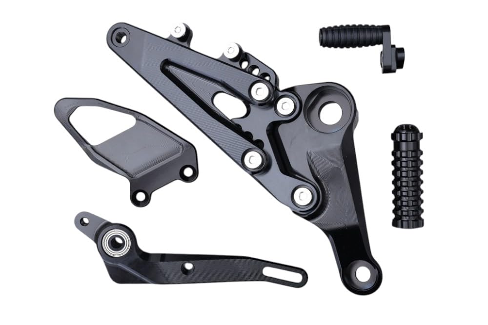 avdb-moto Pedane Arretrate Regolabili compatibile con APRILIA RS 660 / FACTORY 2020-2025, Tuono 660/ FACTORY 2021-2025 (Dorado)