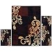 Home Dynamix Ariana Collection 3-Piece Area Rug Set HD1879 502 Ebony/Brown