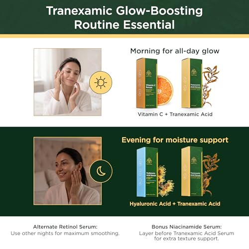 Image of Tree of Life Tranexamic Acid Serum for Face - Tranexamic Acid for Dark Spots, Dark Spot Remover for Face, Brightening Glow Serum with Niacinamide, Beginner Friendly, 1 Fl Oz