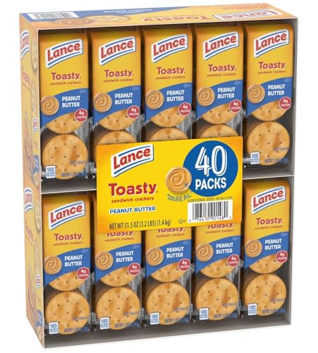 Lanc'e, Toasty Peanut Butter Sandwich Crackers, 1.29 oz., (40 BULK Pack)