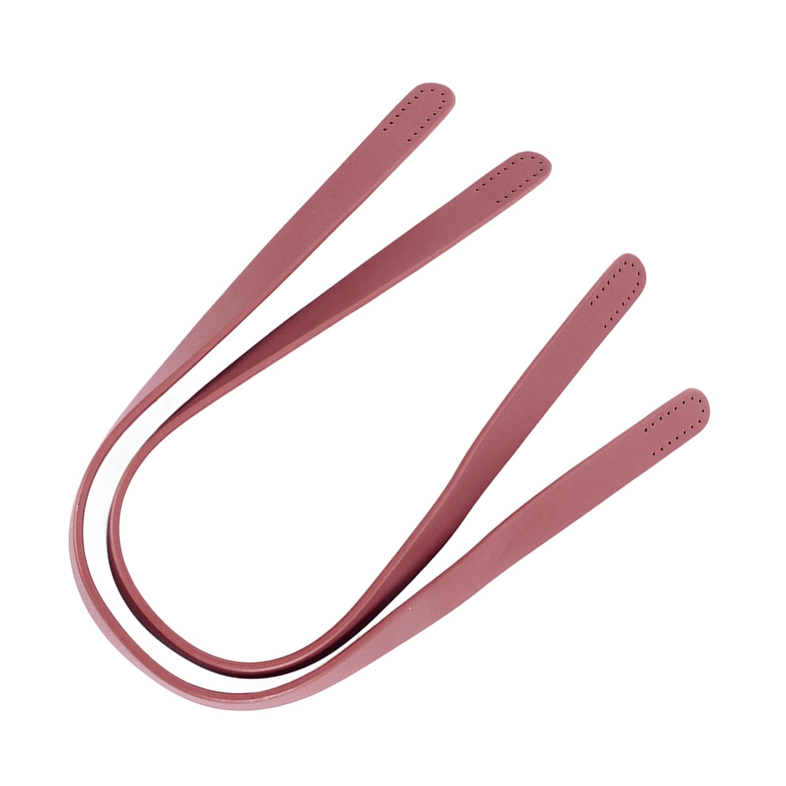 Asas de bolso de cuero genuino de repuesto, correas de bolso Premium de 21,7 pulgadas con agujeros para bolso DIY, Accesorios de reparación de bolsos de ganchillo (vino tinto)