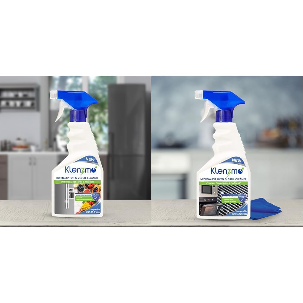 Klenzmo Oven Grill & Refrigerator Cleaner Spray with 30X30 Micro Fiber