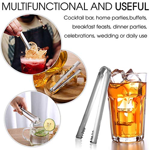 Dugato Ice Tongs, 2Pcs Small Tongs 6.3 Inch Stainless Steel With Sharp Teeth Make Grabbing Ice Easy thumb #4