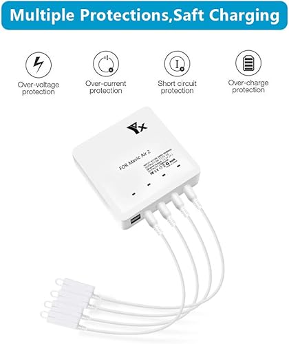 Miniatura 7 de Taoke para Mavic Air 2  Air 2S Hub de carga de batería inteligente Cargador de batería múltiple