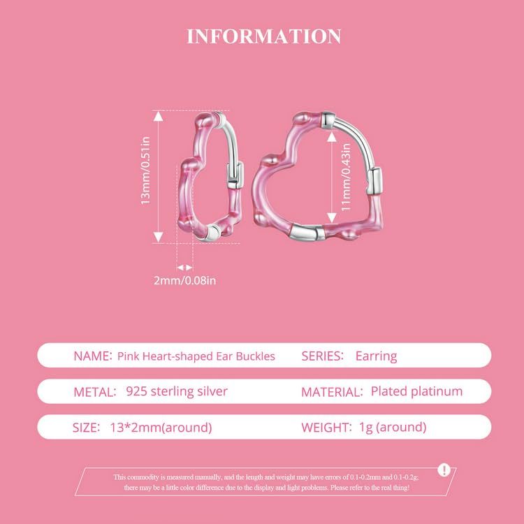 Boucles d'oreilles géométriques créoles cœur argent 925