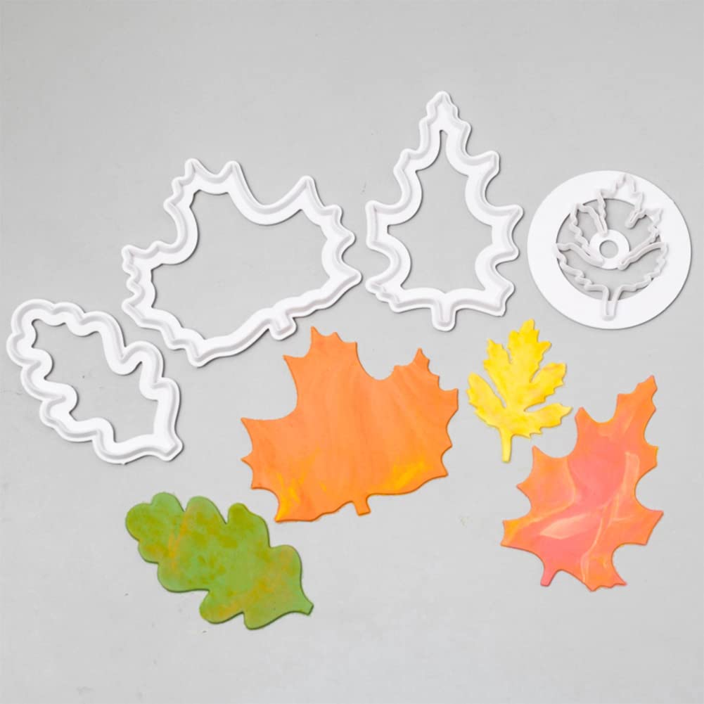 Juego De 8 Cortadores De Galletas En Forma De Hoja - Para Repostería, Fondant, Arcilla Polimérica