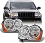 AKKON - For Jeep Grand Cherokee Halogen Type Headlights Head Lamps Driver Left + Passenger Right Replacement