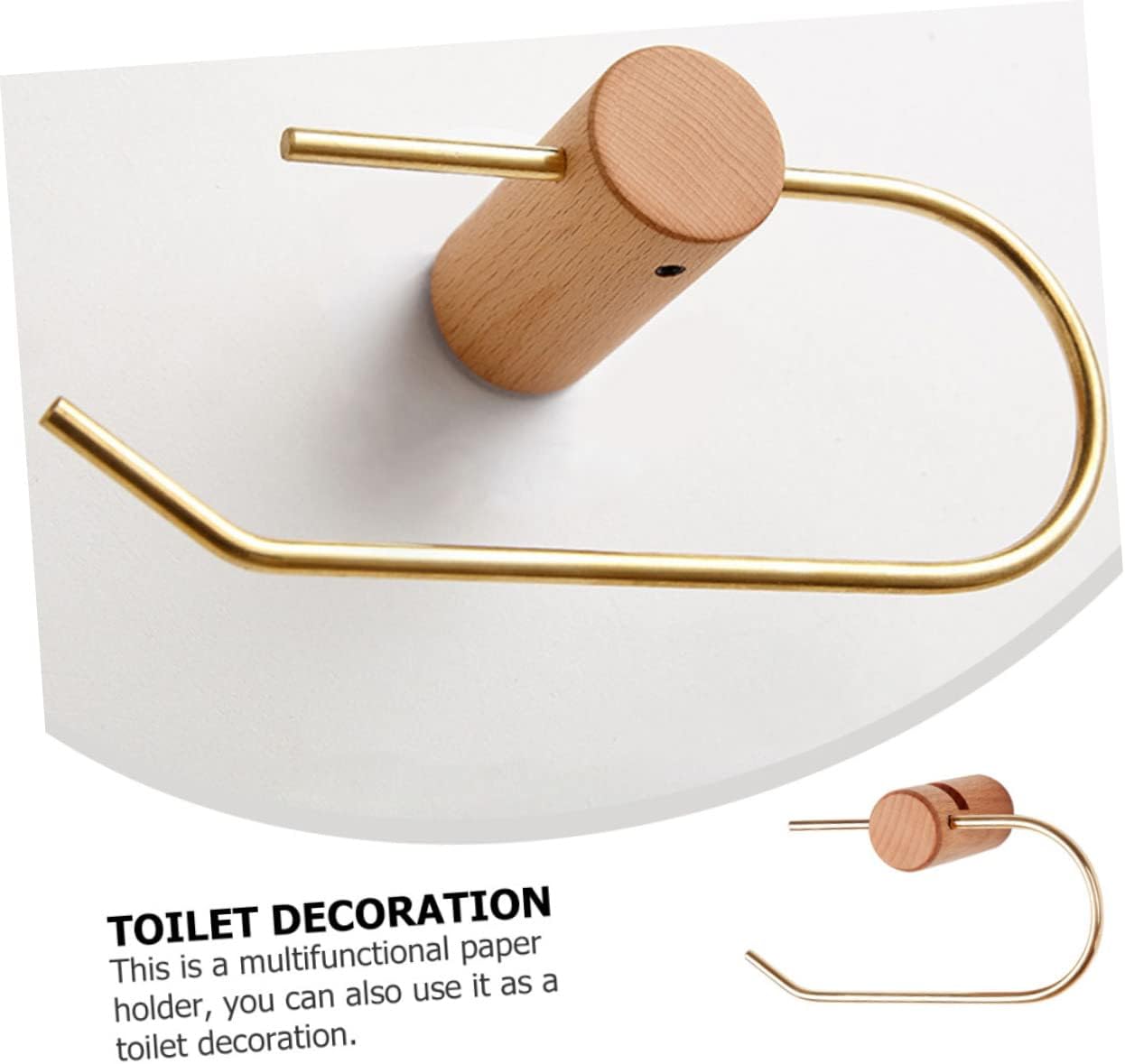 DOITOOL 2pcs Nordic Style Toilet Paper Holder Wall-Mounted Bathroom Roll Stand Phone Groove Space-Saving and Design for