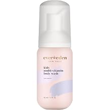 Evereden Mini Kids Body Wash - Cool Peach Gentle Travel Size Toddler Body Wash | Safe for Sensitive Skin & Hydrating Formula | Clean, Vegan & Non-Toxic for Kids | 1.69 fl oz.