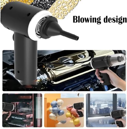 Image of 3-in-1 Cordless Handheld Vacuum Cleaner with Dust Blowing Easy use for car, Home,for pc |Cordless| Chargable (Black)