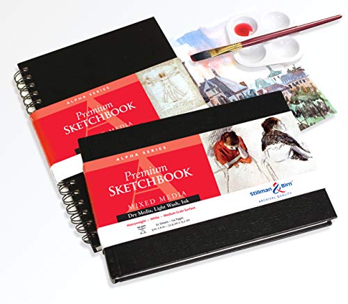 Cahier dessin Alpha Wirebound Stillman & Birn papier lourd 150g multi-techniques