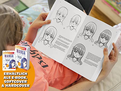 Die Manga-Zeichenschule: Manga-Gesichter zeichnen lernen für Anfänger | Mit einfachen Techniken Schritt für Schritt eigene Charaktere entwickeln – Praxiserprobt & leicht erklärt inkl. 3h Bonus-Videos Taschenbuch – 5. Oktober 2022 - Image 4